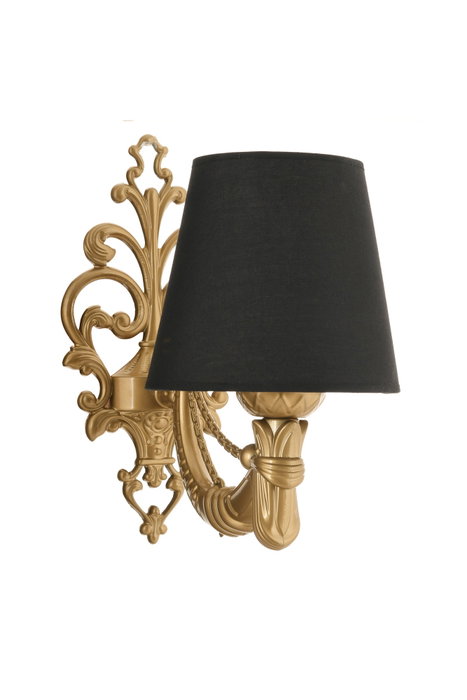 Opviq Lámpara de pared Gloria Negro y Dorado Opviq Lámpara de pared Gloria Negro y Dorado